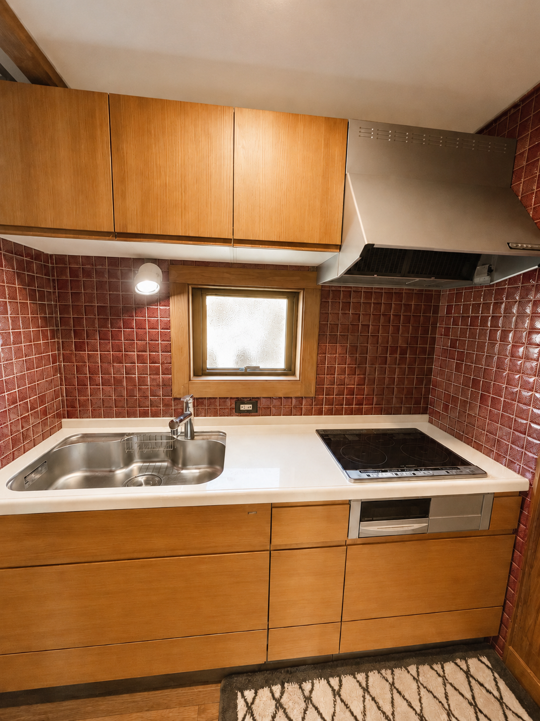 Fully equipped kitchen inside the cabin
